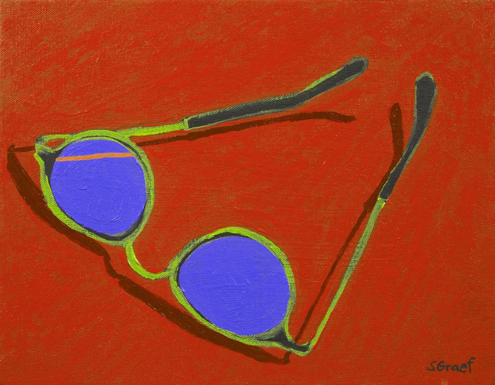 Sunglasses On Red by Sue Graef — canvas wall art