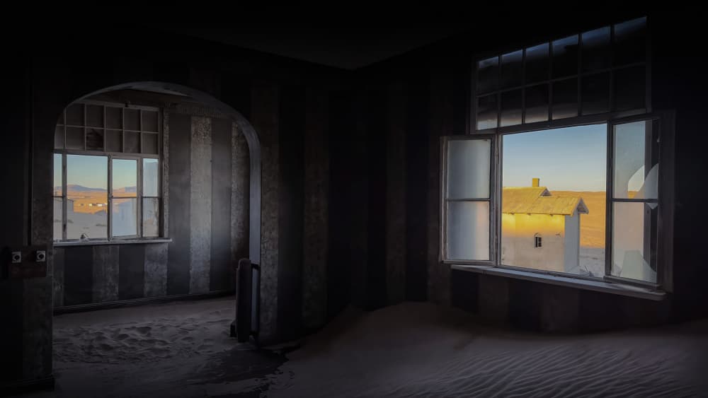 Abandoned Desert Windows by Gu and Hongchao — canvas wall art