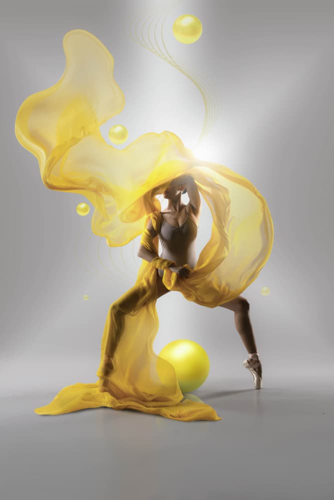 Golden Fabric Movement by Ajar Setiadi — canvas wall art