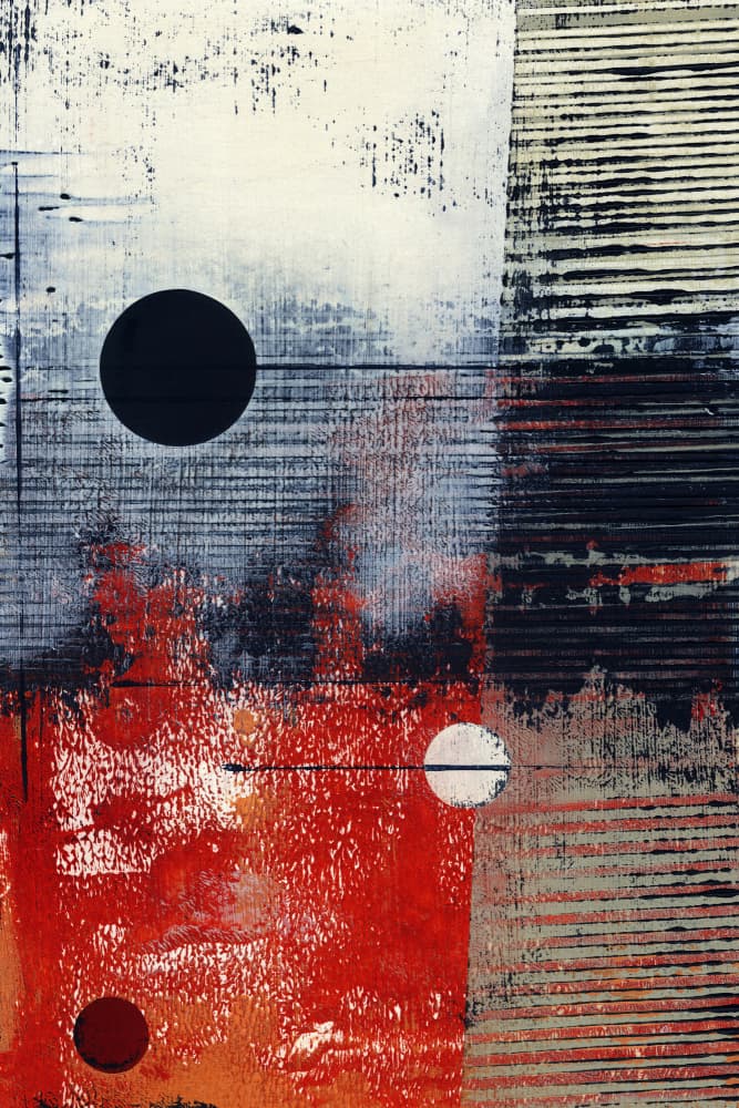 Red Horizon Abstract by Petr Strnad — canvas wall art