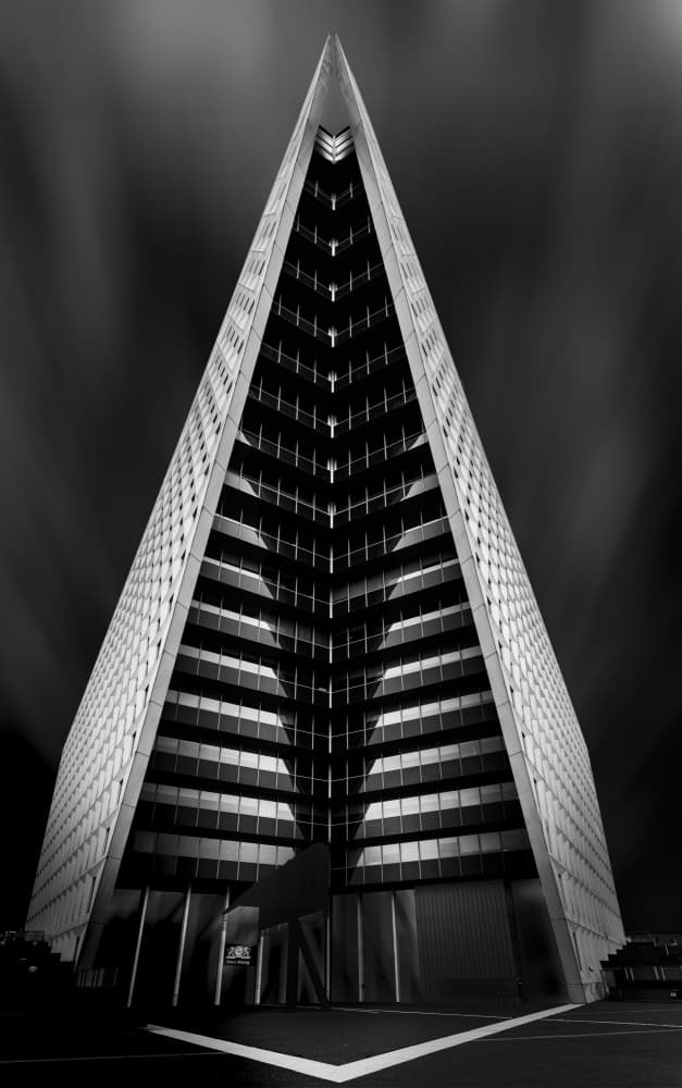Dramatic Triangular Skyscraper by Greetje van Son — canvas wall art
