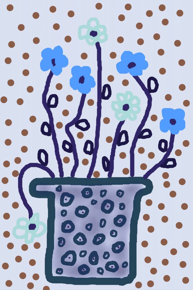 Playful Potted Flowers by Christina Sillen — canvas wall art