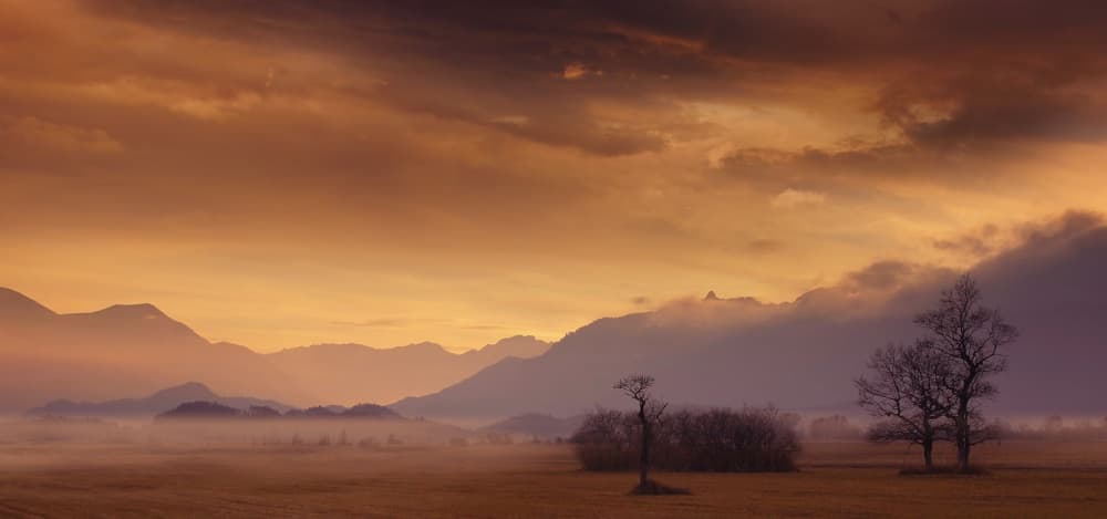 Dramatic Misty Sunrise by Norbert Maier — canvas wall art