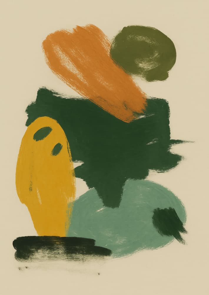 Earthy Abstract Shapes by Frida Floral Studio — canvas wall art