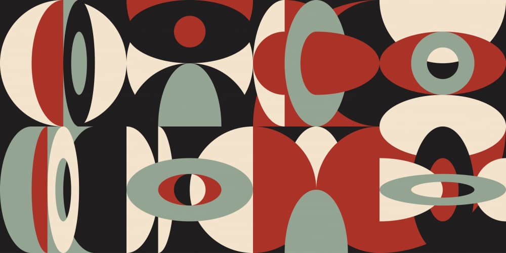 Mid-Century Modern Shapes by Dina Dankers — canvas wall art