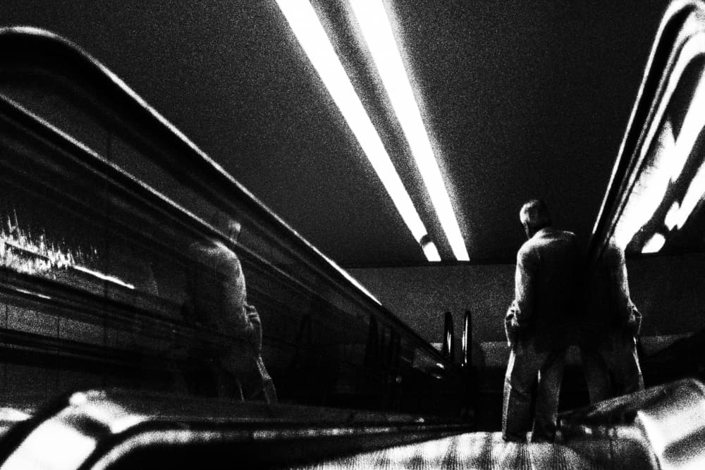 Solitary Urban Ascent by Paulo Abrantes — canvas wall art