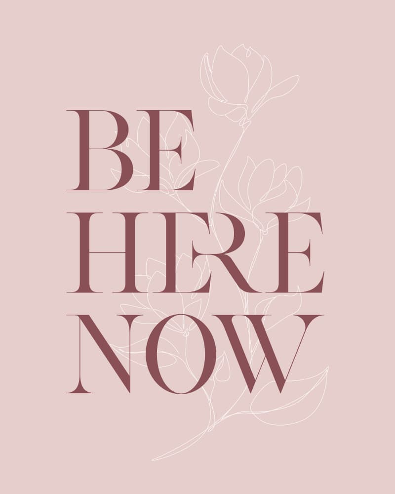 Be Here Now Botanical by KsanaKalpa — canvas wall art