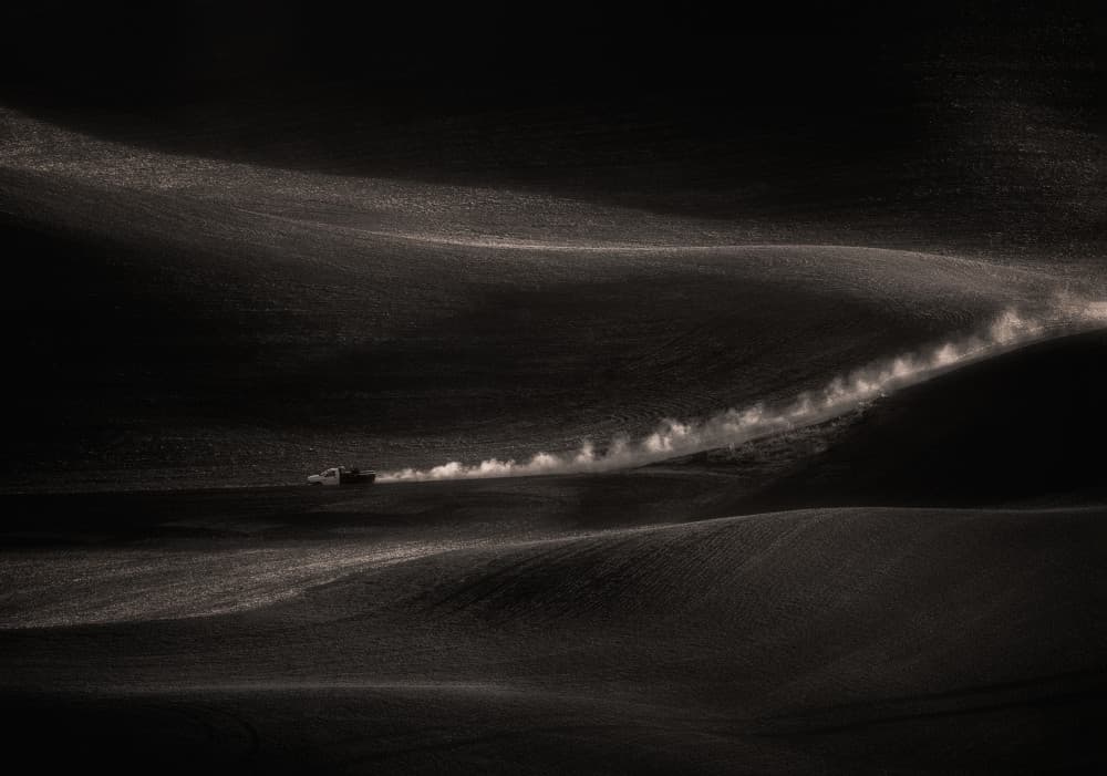 Rolling Fields Dust by Leechee Z — canvas wall art