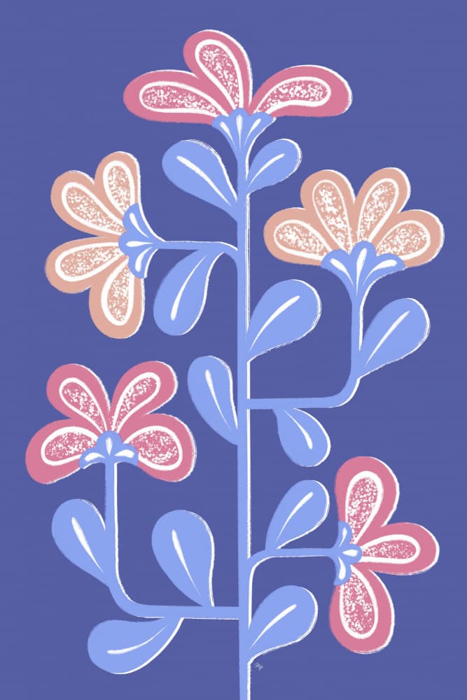 Gentle Folk Flowers by Martina — canvas wall art