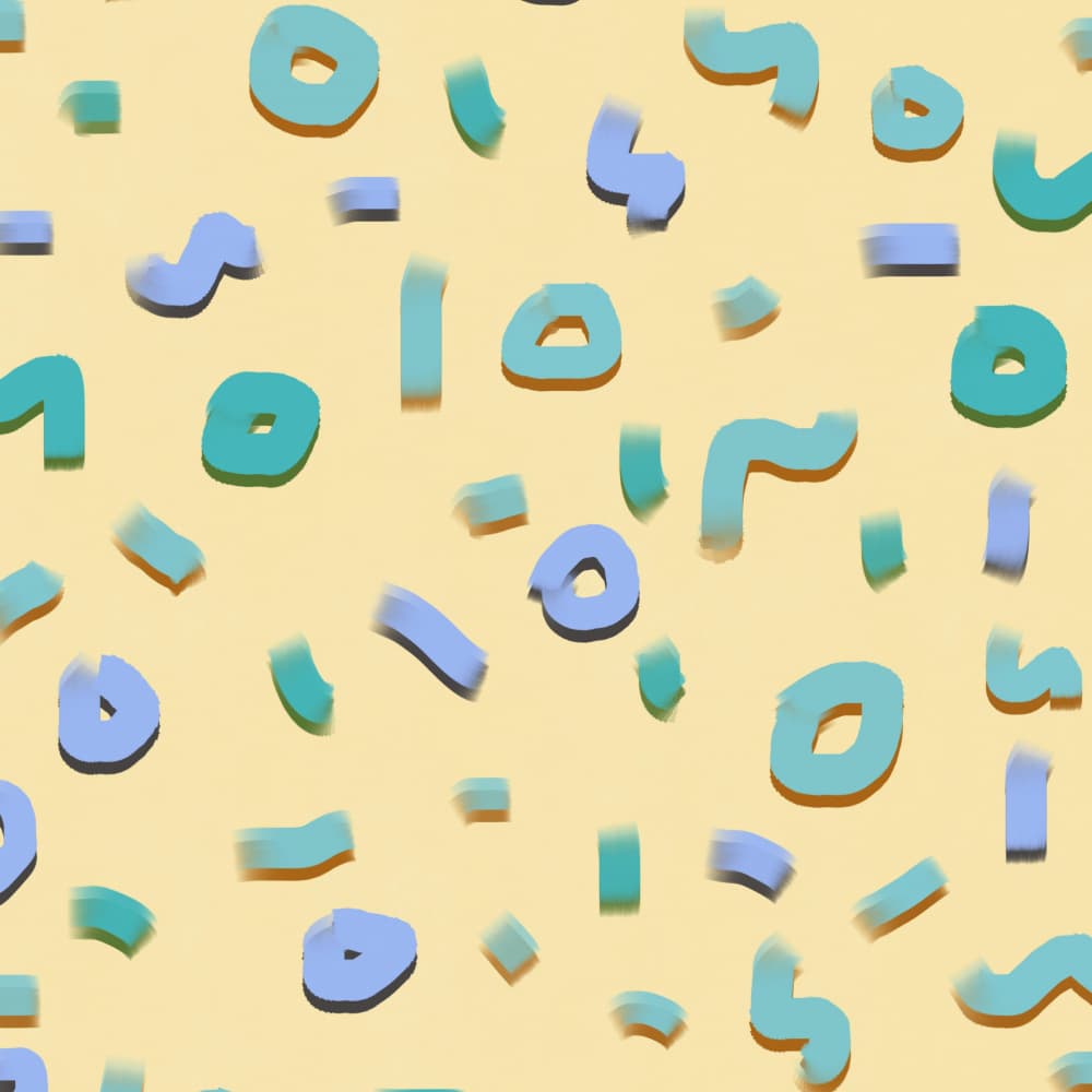 Playful Pastel Shapes by Little Dean — canvas wall art