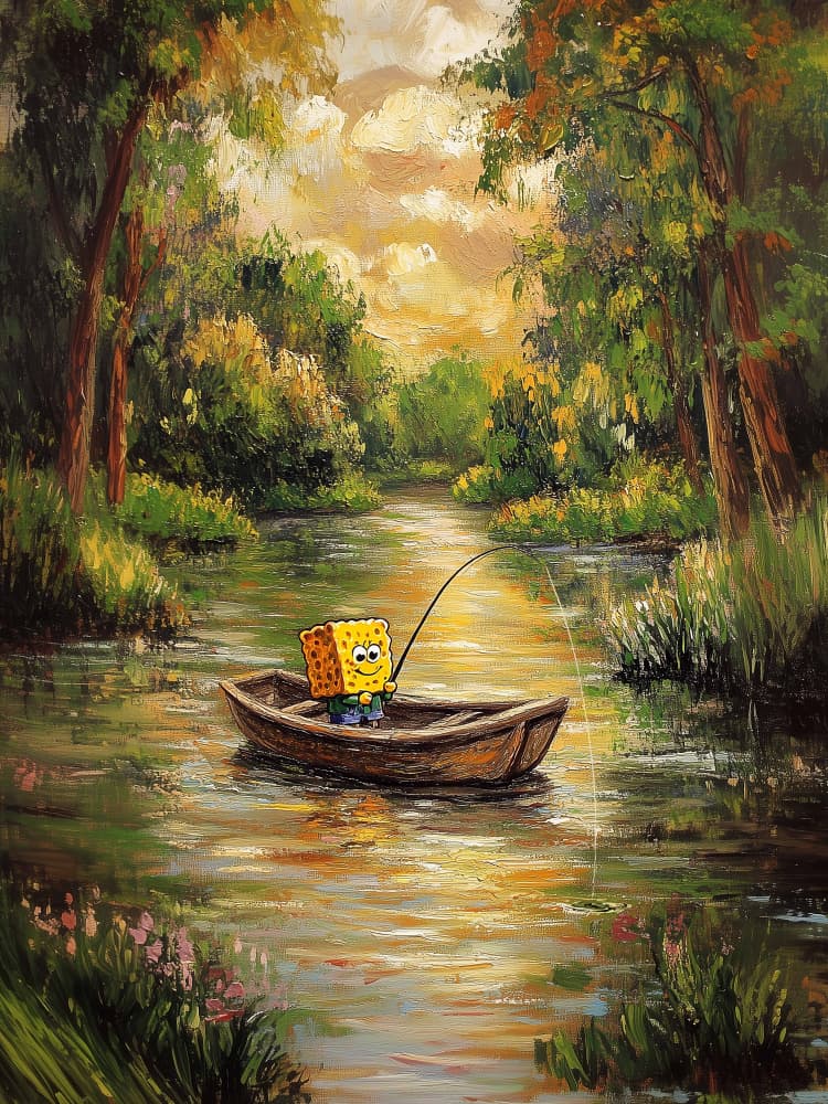 Bob by the river by Dikhotomy — canvas wall art