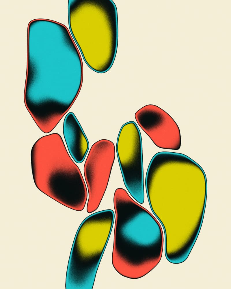 Vibrant Organic Shapes by Jazzberry Blue — canvas wall art