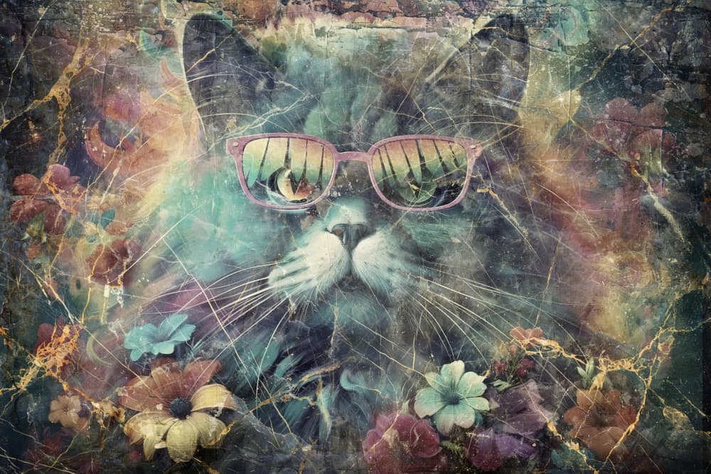 Cool Cat Dreams by Rafal Kulik — canvas wall art