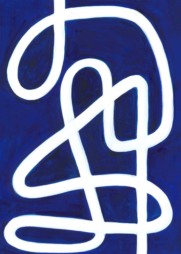 White Loops by Isabelle Brent — canvas wall art