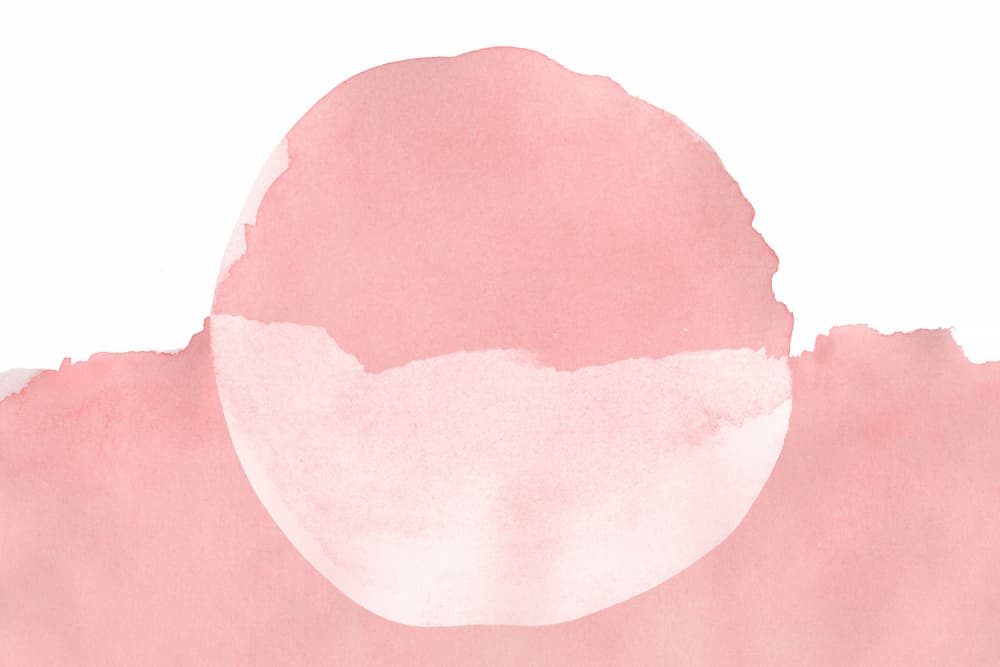 Soft Pink Abstract Circle by amini54 — canvas wall art
