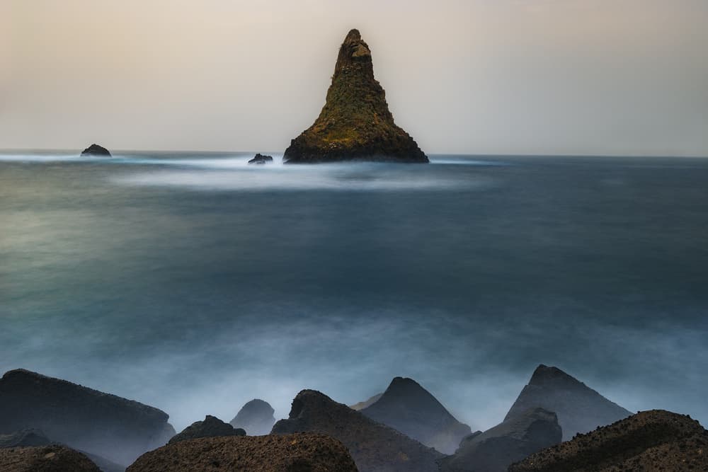 Long Exposure Sea Stack by Szabo Zsolt Andras — canvas wall art