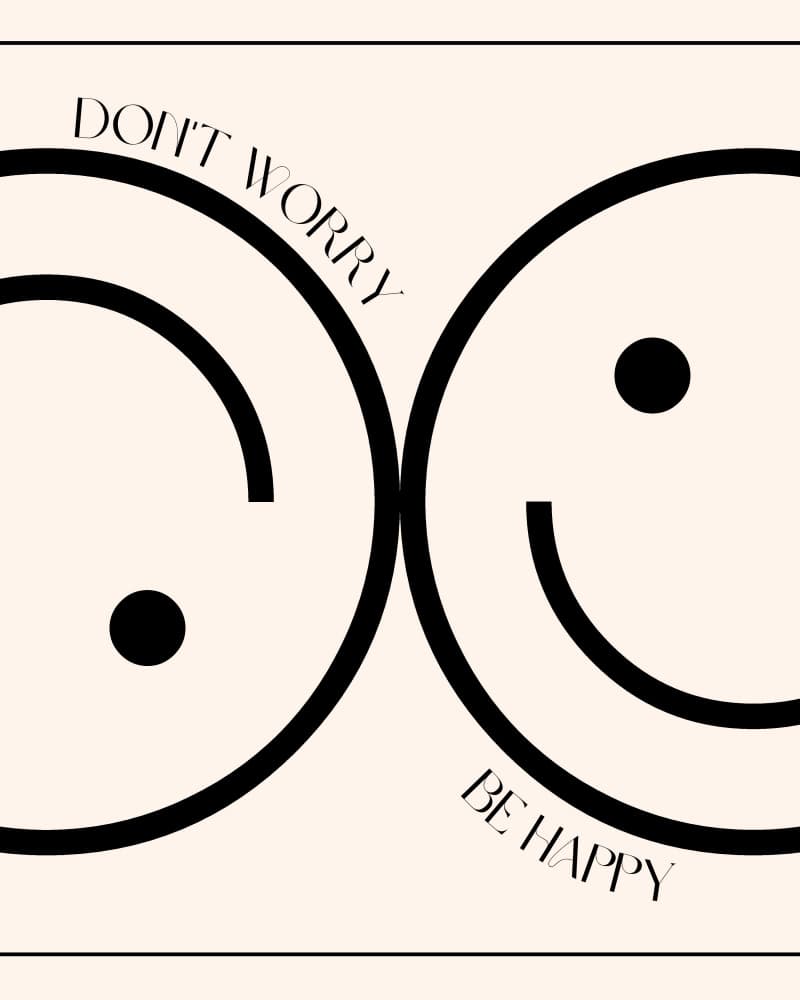 Don't Worry Be Happy by Nazma Khokhar — canvas wall art