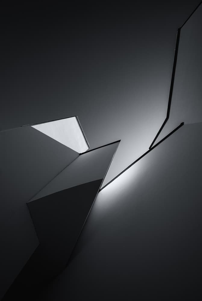 Modern Dark Geometry by Rolf Endermann — canvas wall art