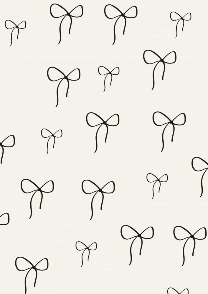 Doodle Bows Pattern by ART of living — canvas wall art
