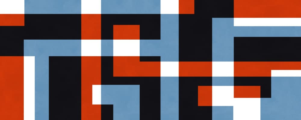 Modern Geometric Maze by Vitor Costa — canvas wall art