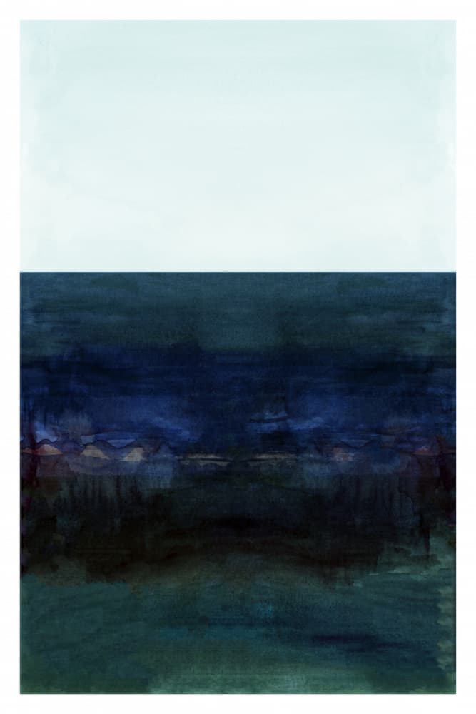 Abstract Blue Horizon by cartissi — canvas wall art