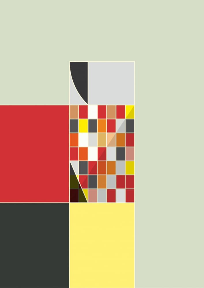 Abstract Geometric Shapes by Rafa Mateo — canvas wall art