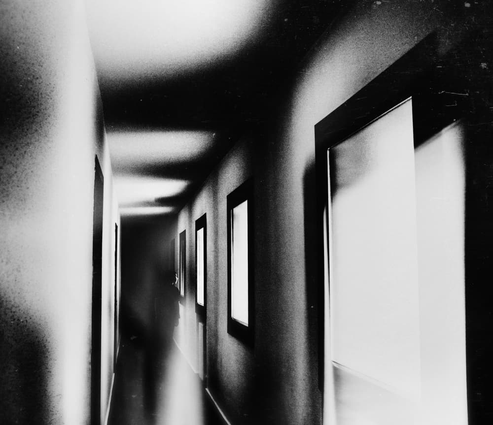 Dark Hallway Shadows by Elena Raceala — canvas wall art