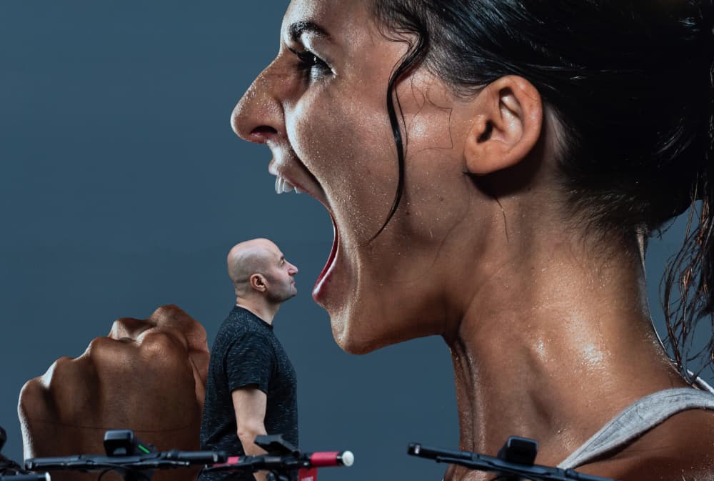 Intense Workout Scream by Karim Al Thahaby — canvas wall art