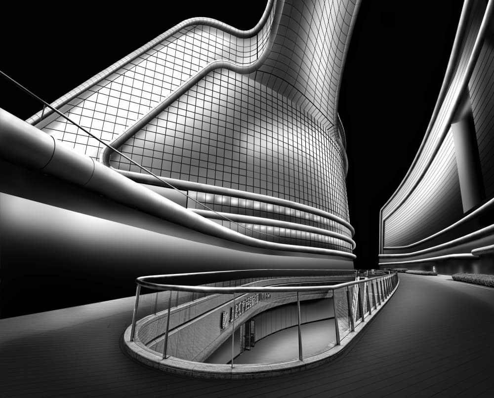 Modern City Curves by jordiegeatorrent — canvas wall art