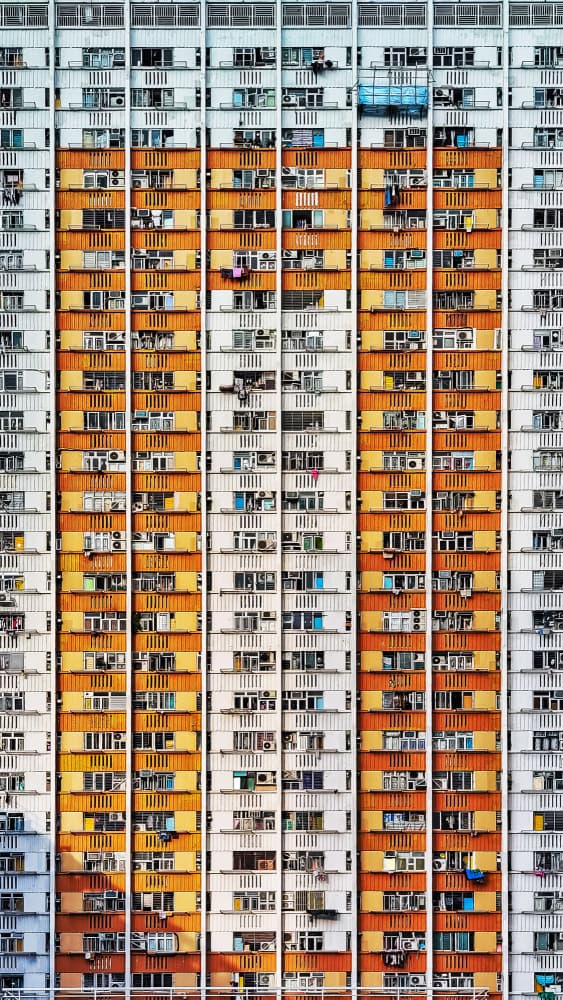 Colorful Urban Facade by Tong Ho Chung Howard — canvas wall art