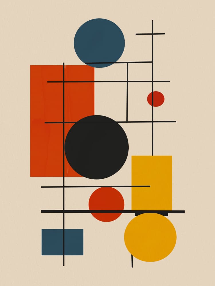 Primary Color Shapes by Little Dean — canvas wall art