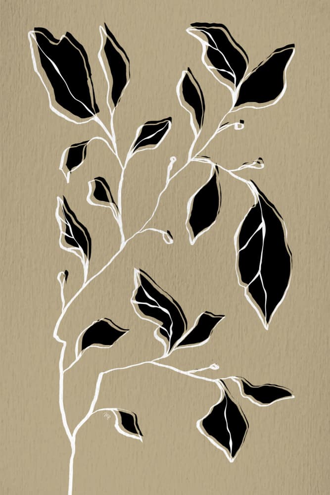 Modern Botanical Leaves by Martina — canvas wall art
