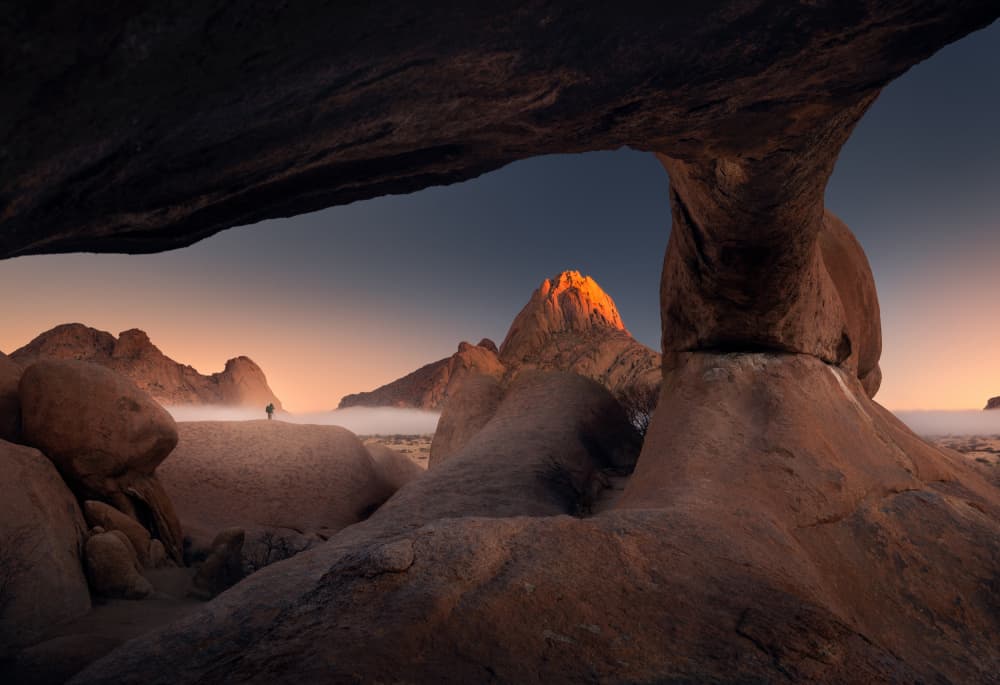 Golden Arch Morning Mist by Karol Nienartowicz — canvas wall art