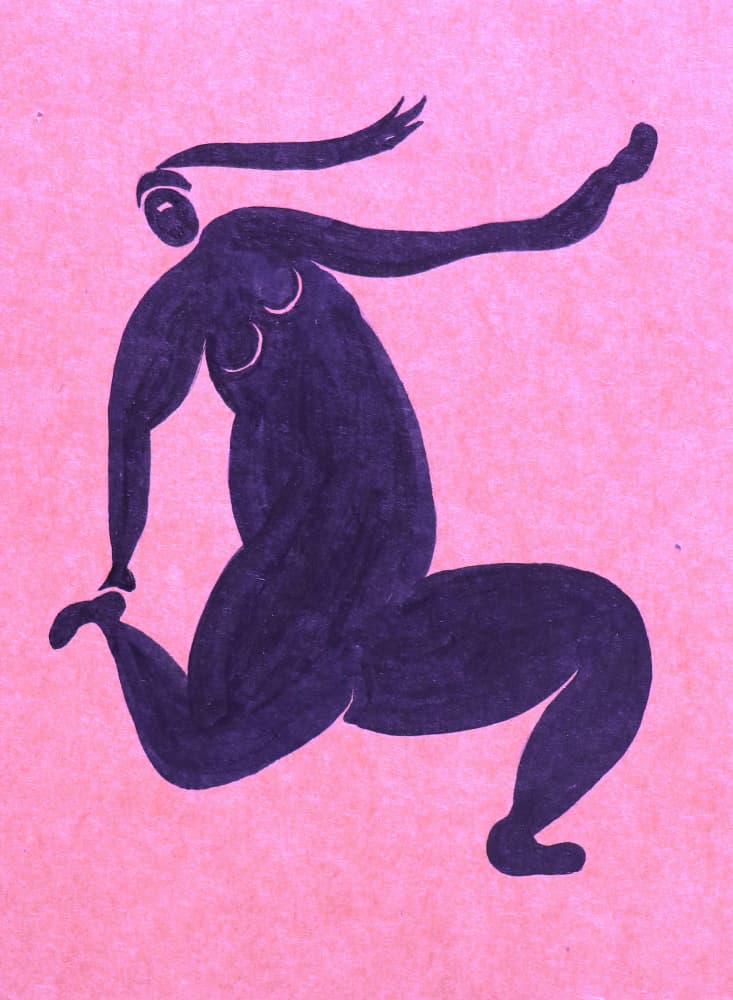 Joyful Figure in Motion by Santhosh ch — canvas wall art