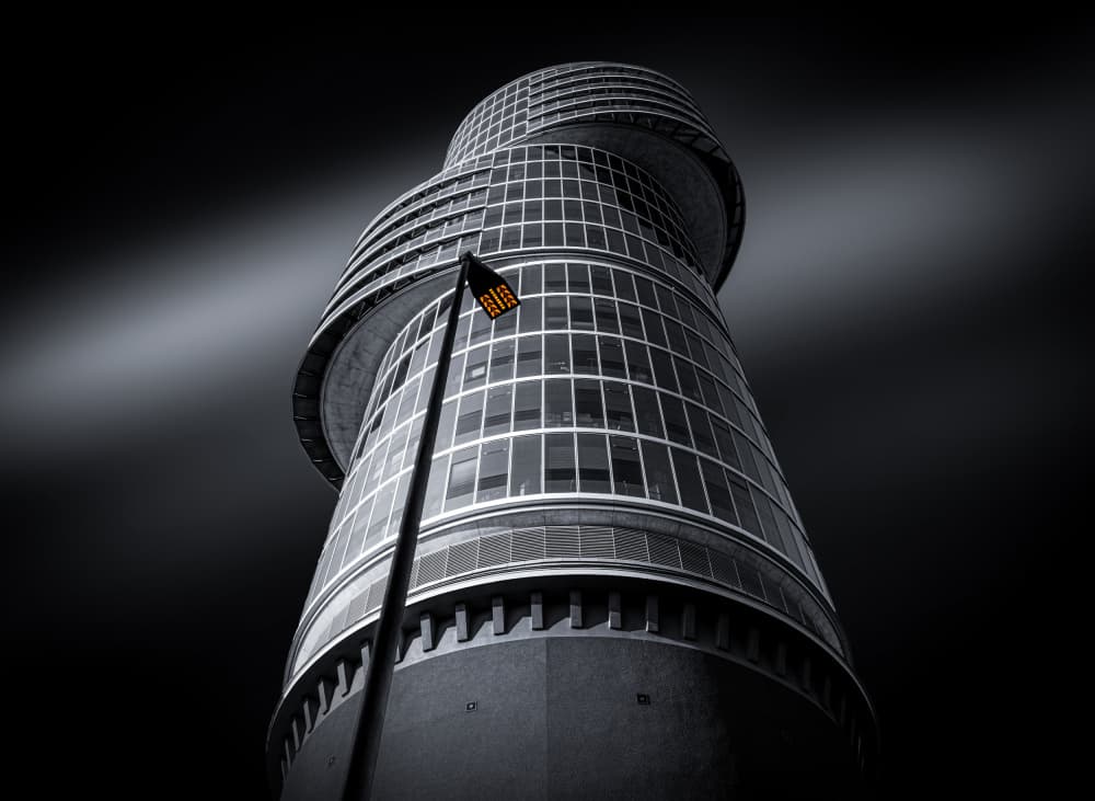 Twisted City Skyscraper by Roland M Schwerdtfeger — canvas wall art