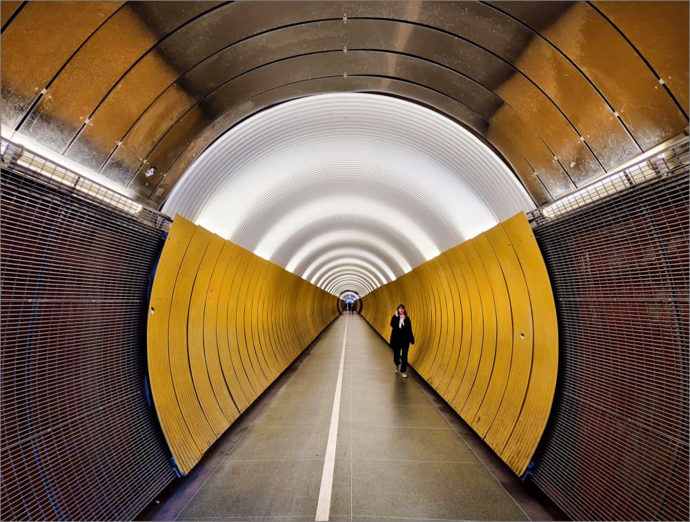 Bright Modern Tunnel by Renate Reichert — canvas wall art