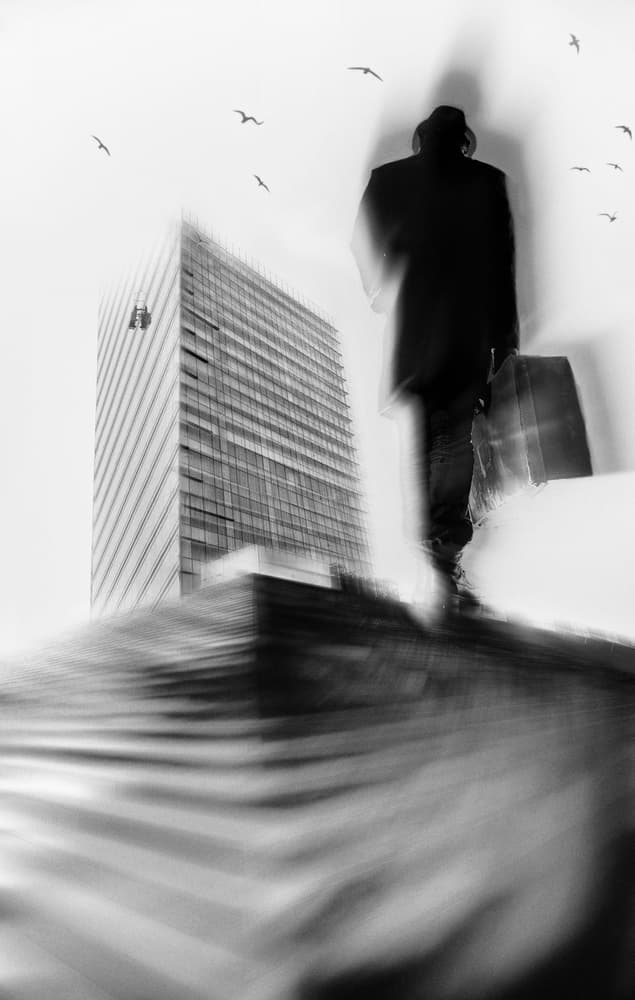 Urban Man in Motion by Eric Drigny — canvas wall art