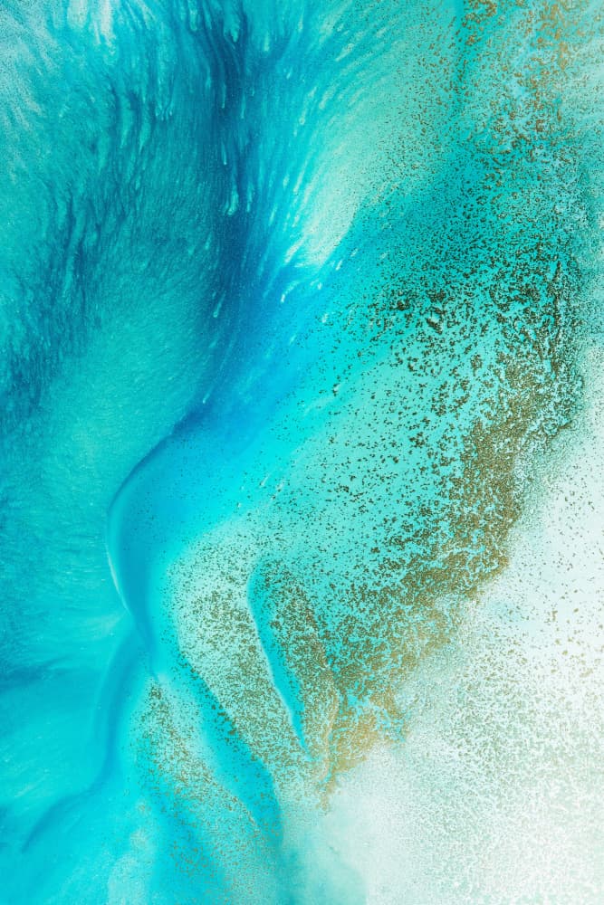 Best Seller - Turquoise Tranquility by Petra Meikle de Vlas — canvas wall art