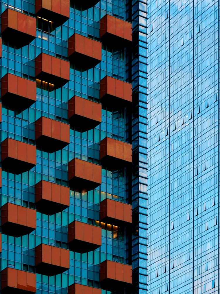 Modern Geometric Facade by Marius Surleac — canvas wall art