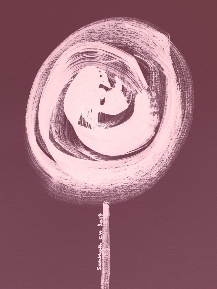 Abstract Pink Swirl by Santhosh ch — canvas wall art