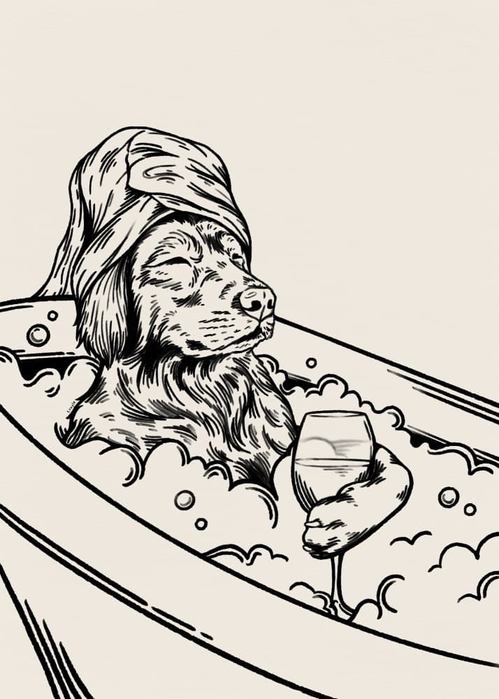 Dog Spa Day by Tara Royle — canvas wall art
