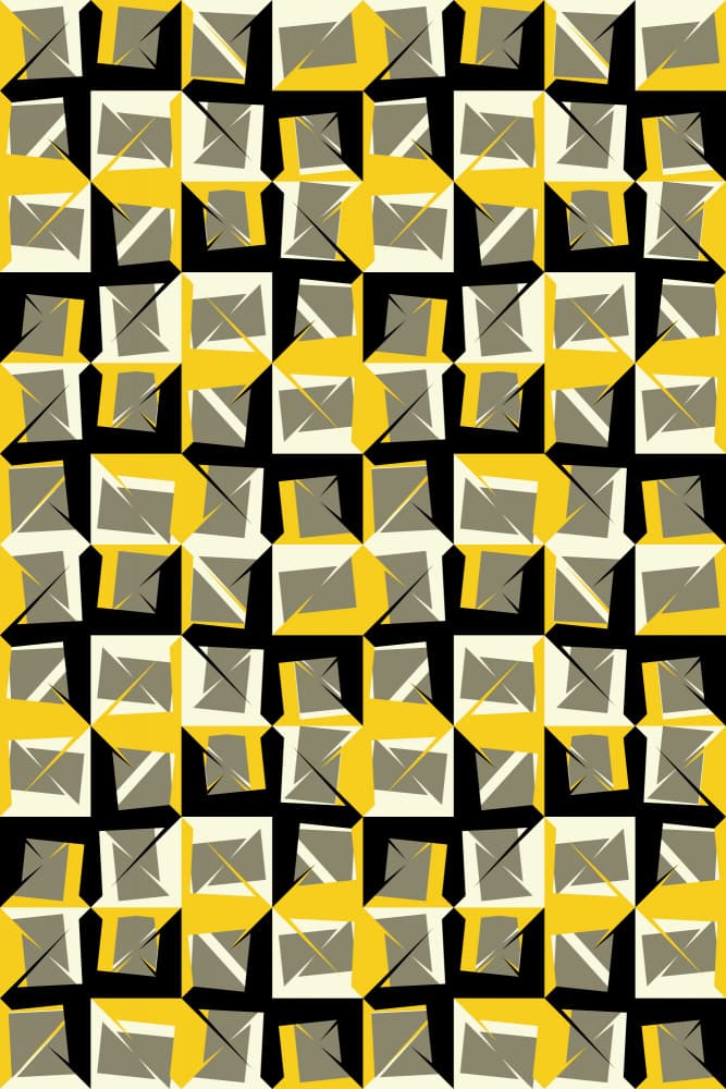 Dynamic Yellow Geometric Pattern by Petr Strnad — canvas wall art