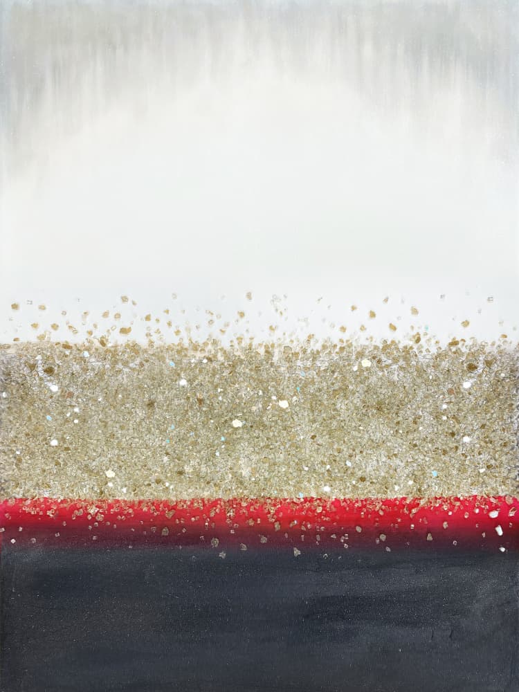 Vibrant Glitter Layers by Alyson Storms — canvas wall art