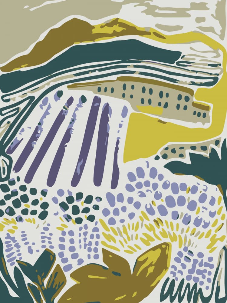 Rural Lavender Fields by Sarah Fitzgerald — canvas wall art