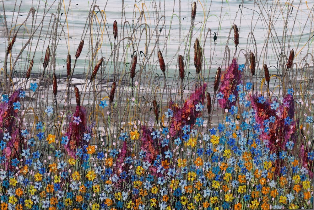 Colorful Wildflower Marsh by Donatella Marraoni — canvas wall art