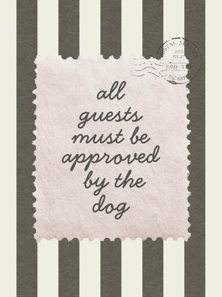 Dog Guest Rules by Jolly and Dash — canvas wall art