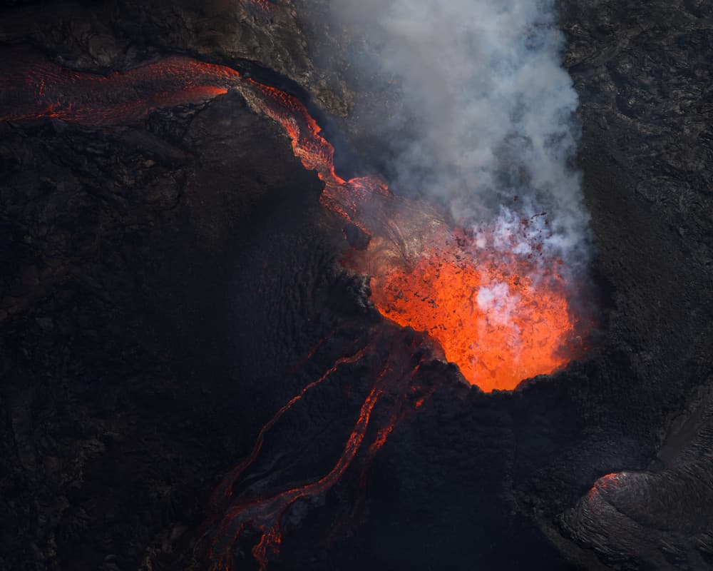 Molten Lava Eruption by John Fan — canvas wall art
