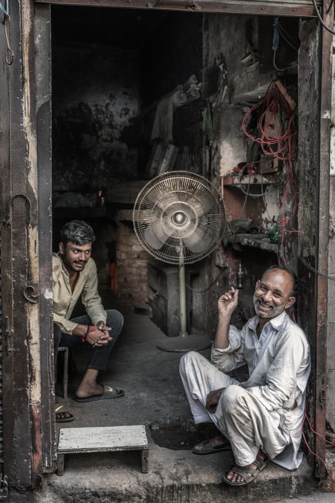 Indian Shop Smiles by Trevor Cole — canvas wall art