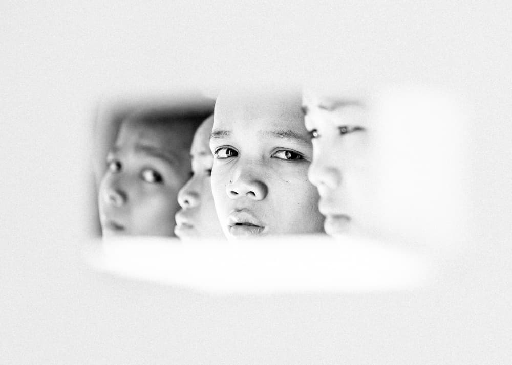 Curious Young Faces by ADIREK M — canvas wall art