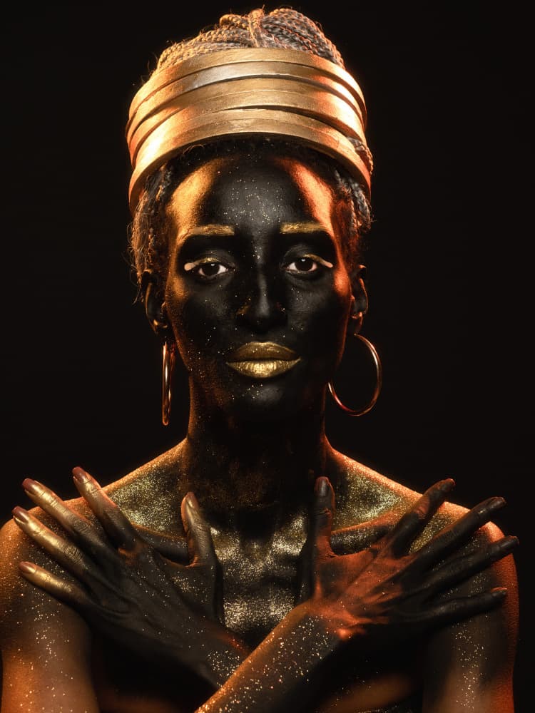 Black Gold Beauty by Svetlana Kirzh — canvas wall art
